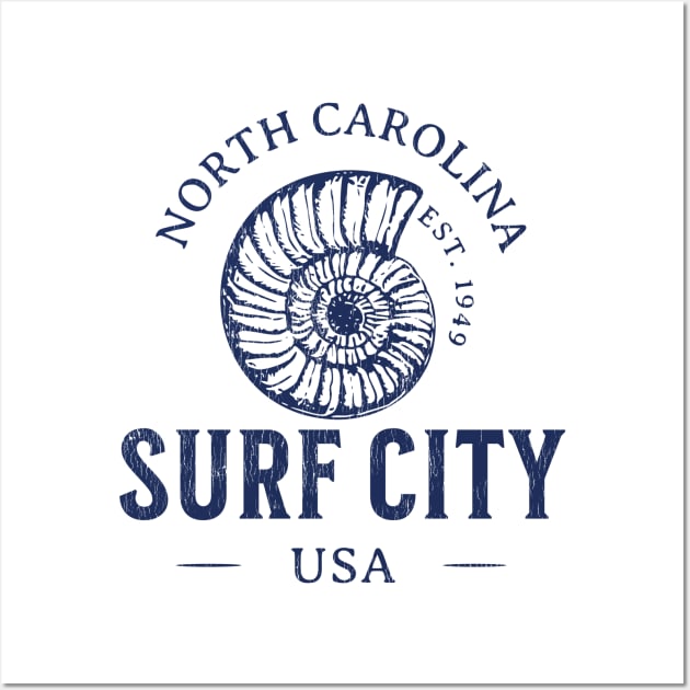 Surf City, NC Summertime Vacationing Seashell Wall Art by Contentarama